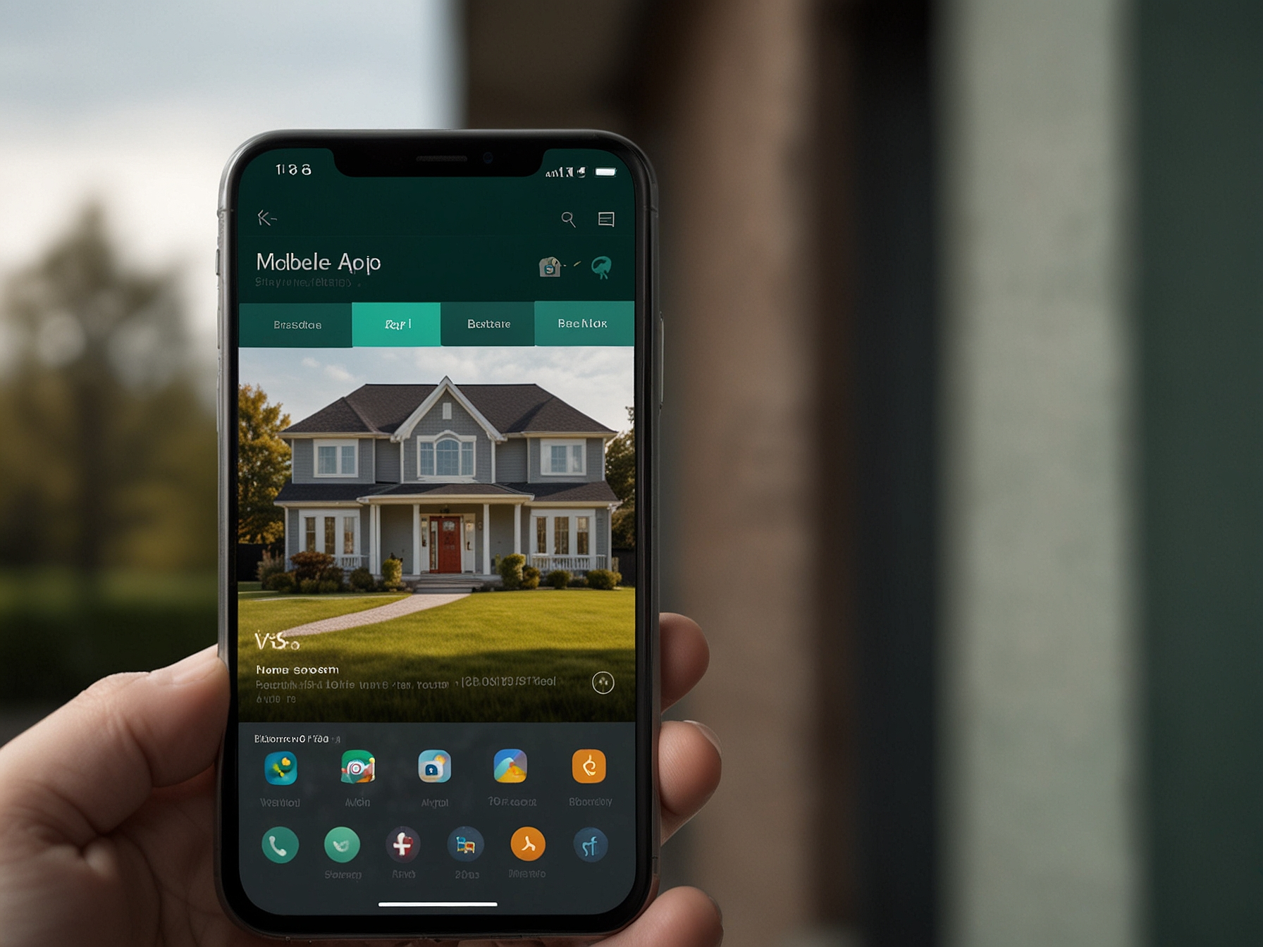 Mobile app interface on a modern phone