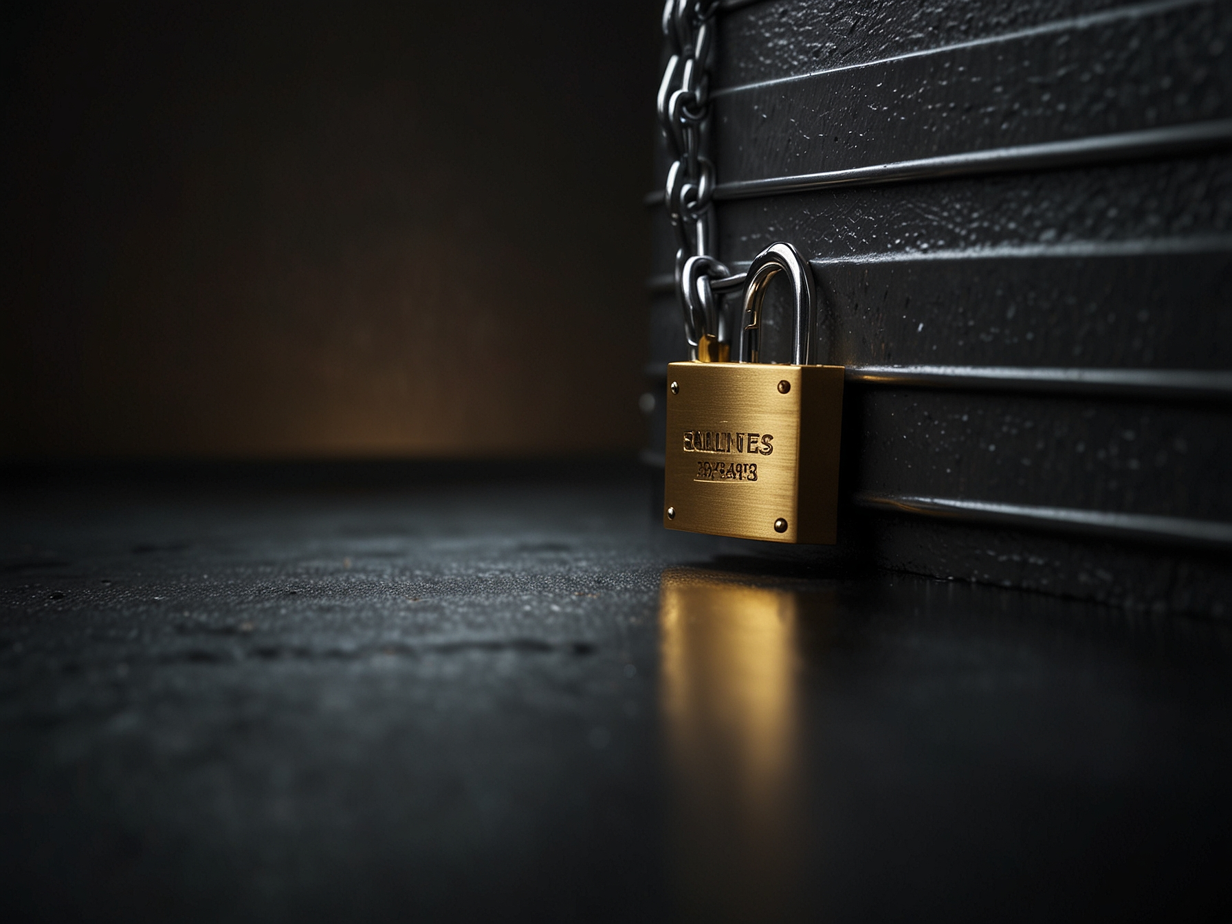 Secure platform shield with padlock